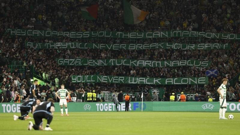 Celtic taraftarlarından Filistin'e destek