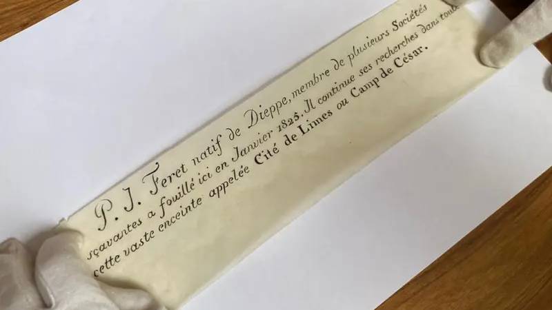 Fransız kazı ekibi, bir arkeoloğun 200 yıl önce bıraktığı mesajı buldu