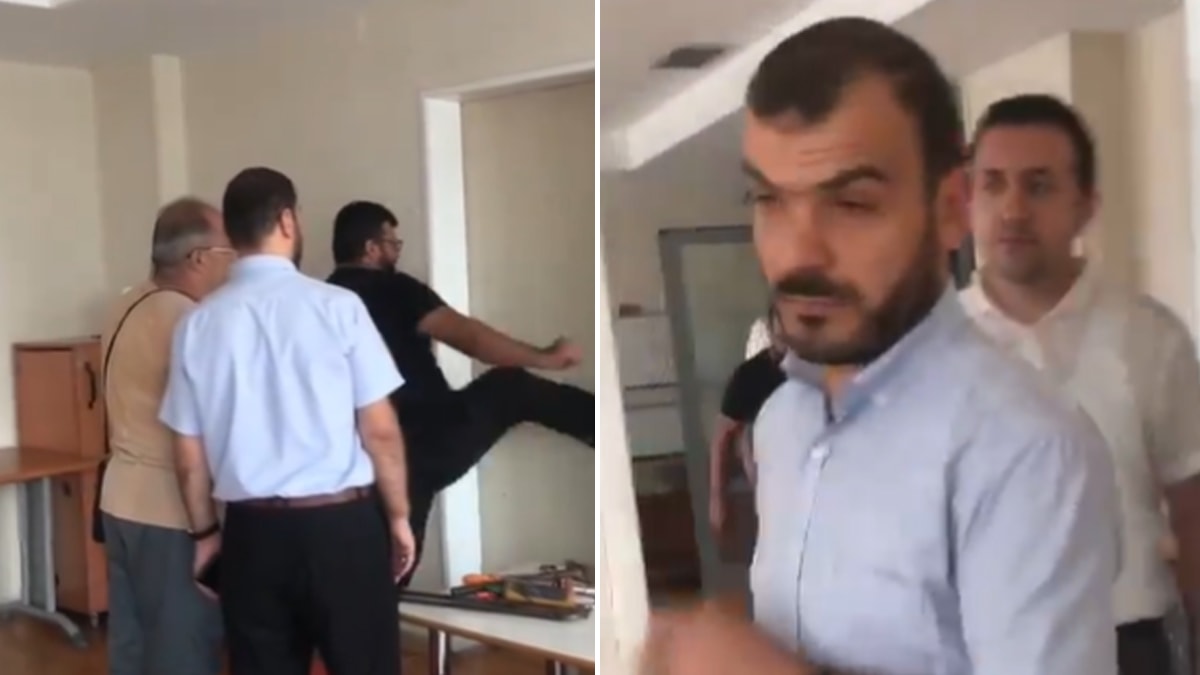 Müdür aynı vukuat farklı: Bu kez kadın müdür yardımcısının kapısını tekmelerle kırdırdı