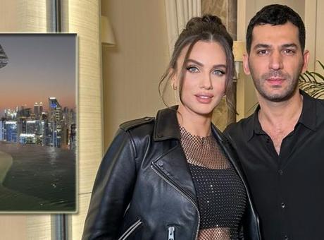 Murat Yıldırım ile İman Elbani Dubai'ye gitti! Romantik pozlarına beğeni yağdı