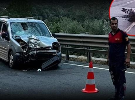 Korkunç kaza! Otomobil ile motosiklet çarpıştı: 1 ölü, 5 yaralı
