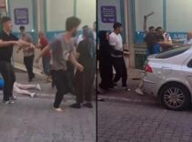 Esenyurt'ta zincir markette başlayan kavga sokağa taştı! Tekmeler, yumruklar ve demir çubuklar havada uçuştu