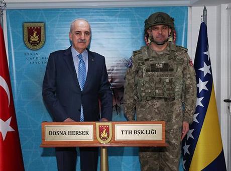 TBMM Başkanı Kurtulmuş, Bosna Hersek’te EUFOR Türk Temsil Heyeti Başkanlığı’nı ziyaret etti