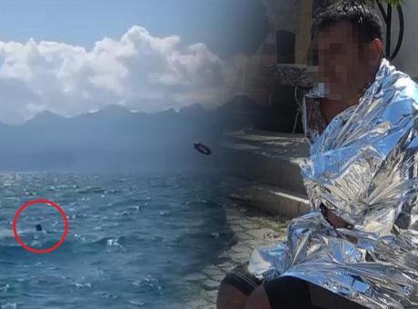 Denizde kabus! Kanodan düştü, 3 saat kurtarılmayı bekledi