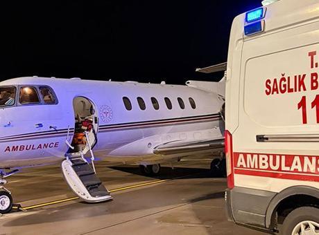 Ambulans uçak 18 günlük bebek için havalandı