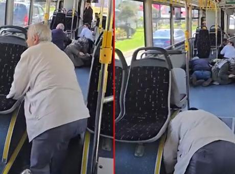 İstanbul'da polise silahlı saldırı! İETT otobüsünde panik anları kamerada