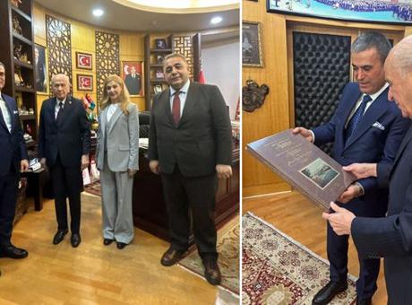 MHP Genel Başkanı Bahçeli Demirören Medya heyetini kabul etti! 'Türk dizileri desteklenmeli'