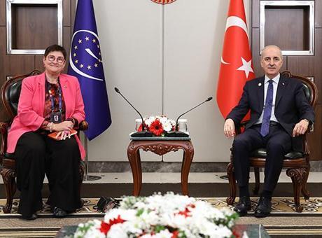 TBMM Başkanı Kurtulmuş, AKPM Başkanı Bayr ile görüştü