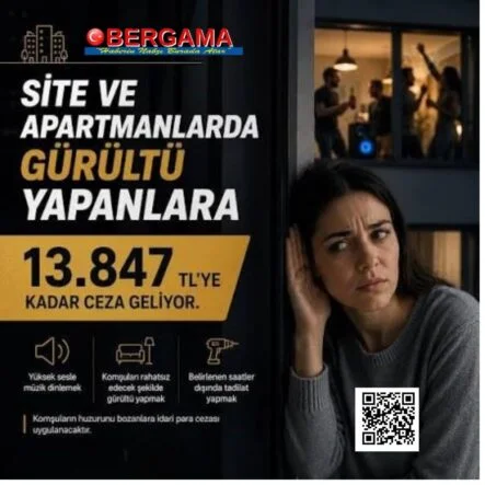 APARTMAN VE SİTELERDE GÜRÜLTÜYE AĞIR YAPTIRIM: 13.847 TL CEZA VE TEK ŞİKÂYETLE İŞLEM DÖNEMİ