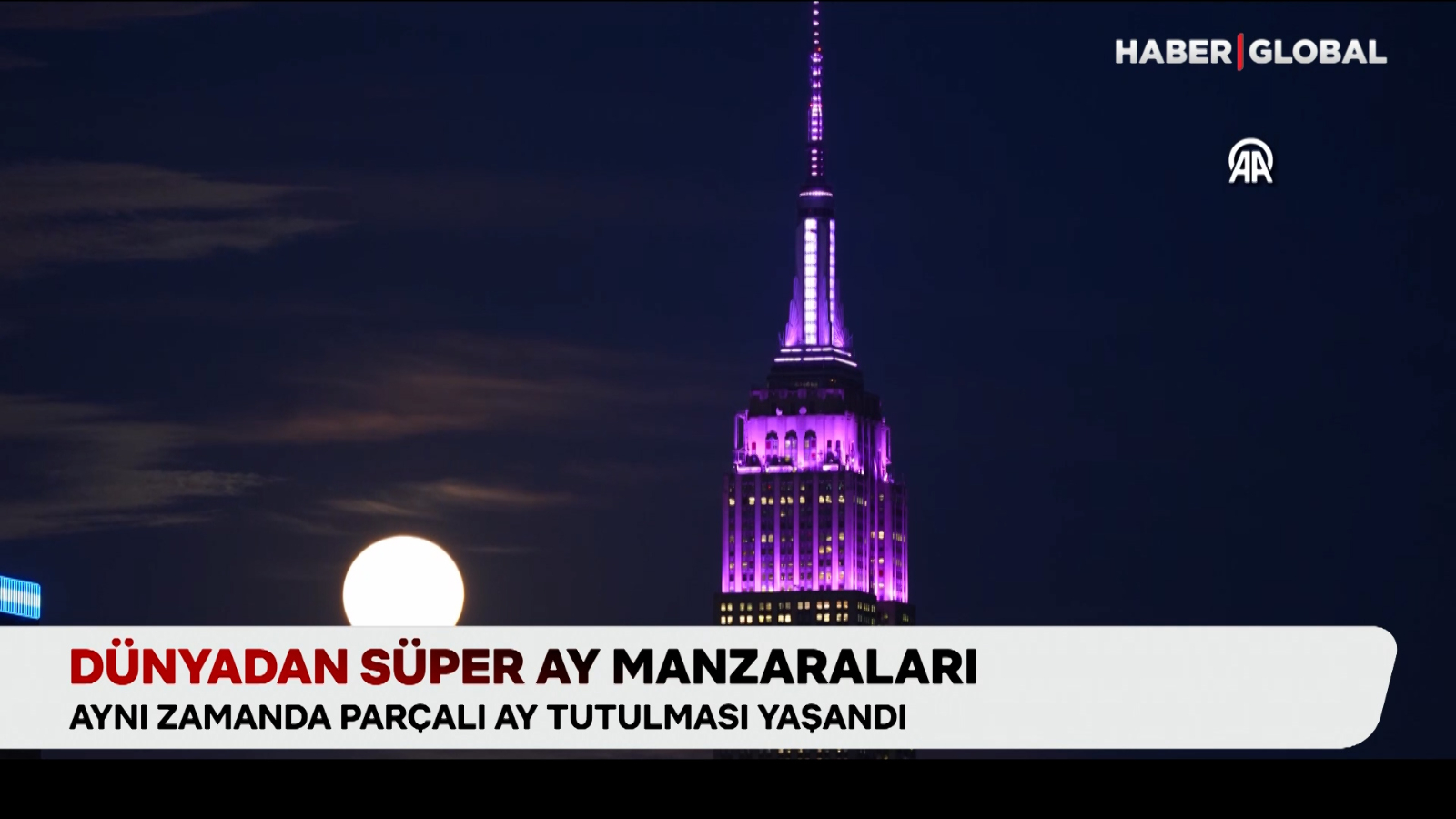 Dünyadan parçalı ay tutulması ve süper ay manzaraları