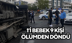 Hurdaya dönen araçtan sağ çıktı