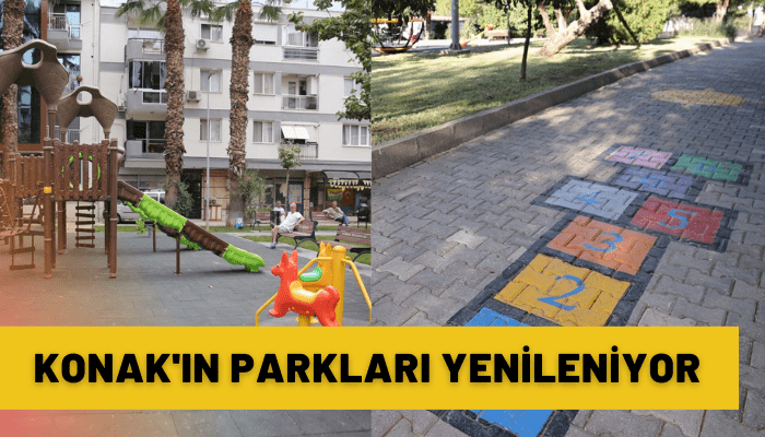 Konak'ın parkları yenileniyor