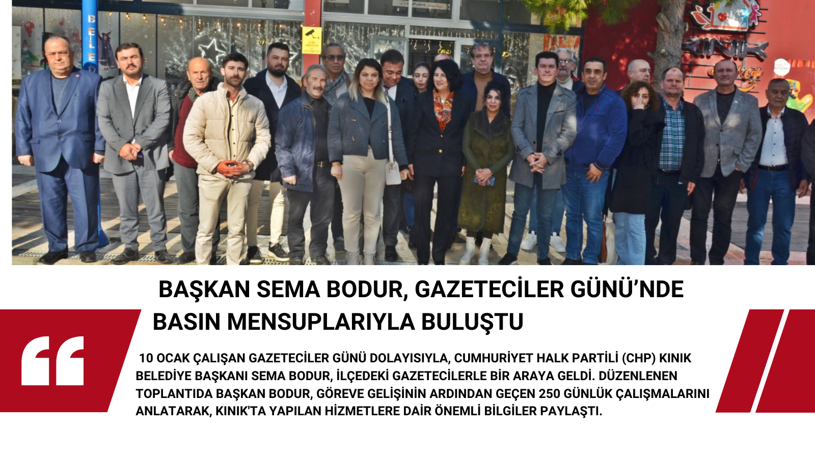 Başkan Sema Bodur, Gazeteciler Günü’nde Basın Mensuplarıyla Buluştu