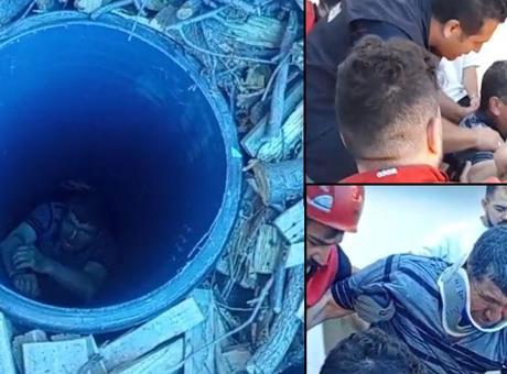 Engelli adam kuyudan kurtarıldı! Yürek ısıtan teşekkür