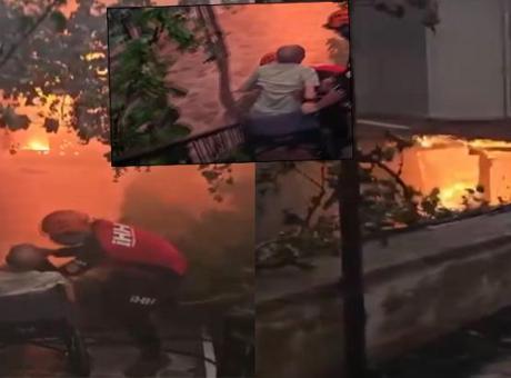 SON DAKİKA YANGIN HABERLERİ: Yangın bölgesinden yürek yakan görüntüler! Alevler evlere dayandı, çığlık çığlığa kaçış