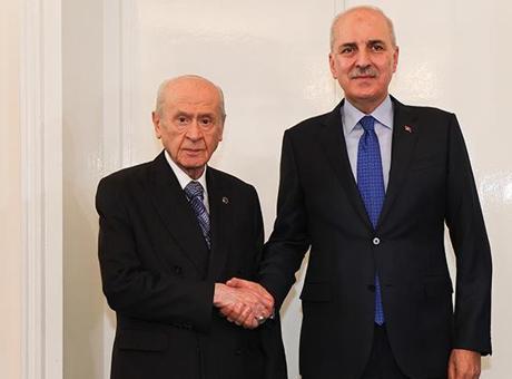 TBMM Başkanı Kurtulmuş, Bahçeli'yi ziyaret etti