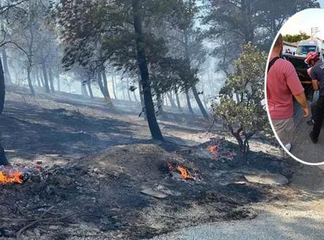 Çanakkale'de orman yangınları sürüyor! Tahliye çalışmasına katılan ekip alevlerin arasından kurtarıldı
