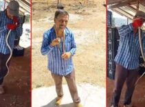 Metrelerce uzunlukta! Yılanı elleri ile besleyip öptü