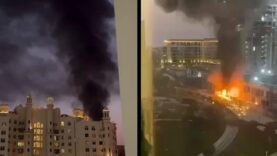 Savaş yayılıyor: Dubai’de bir otel alev alev