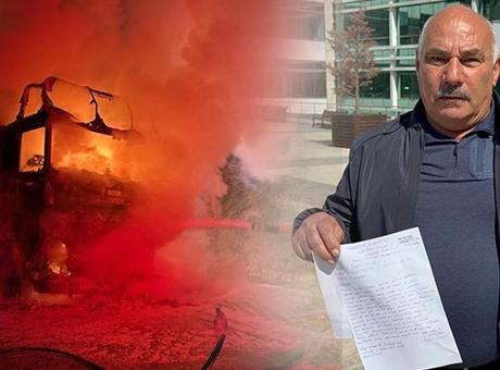 Alev topuna dönen TIR'dan atlayarak kurtuldu: 4 saat önce tamir ettirdim