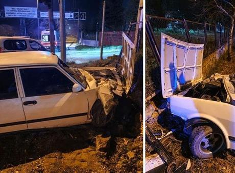 Bolu'da alkollü ve ehliyetsiz sürücü duvara çarptı! Yediği ceza dudak uçuklattı