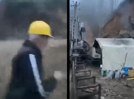 Giresun’da heyelan dehşeti! Toprak her şeyi yuttu, işçiler felaketten kaçtı