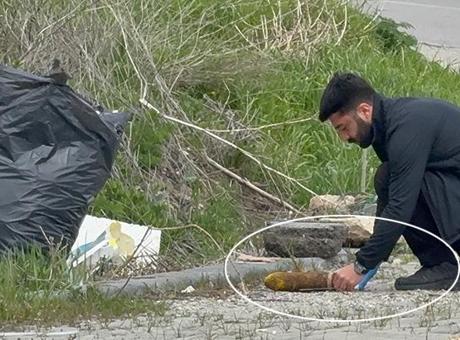 Sivas'ta yol kenarında havan topu mermisi olduğu değerlendirilen mühimmat bulundu