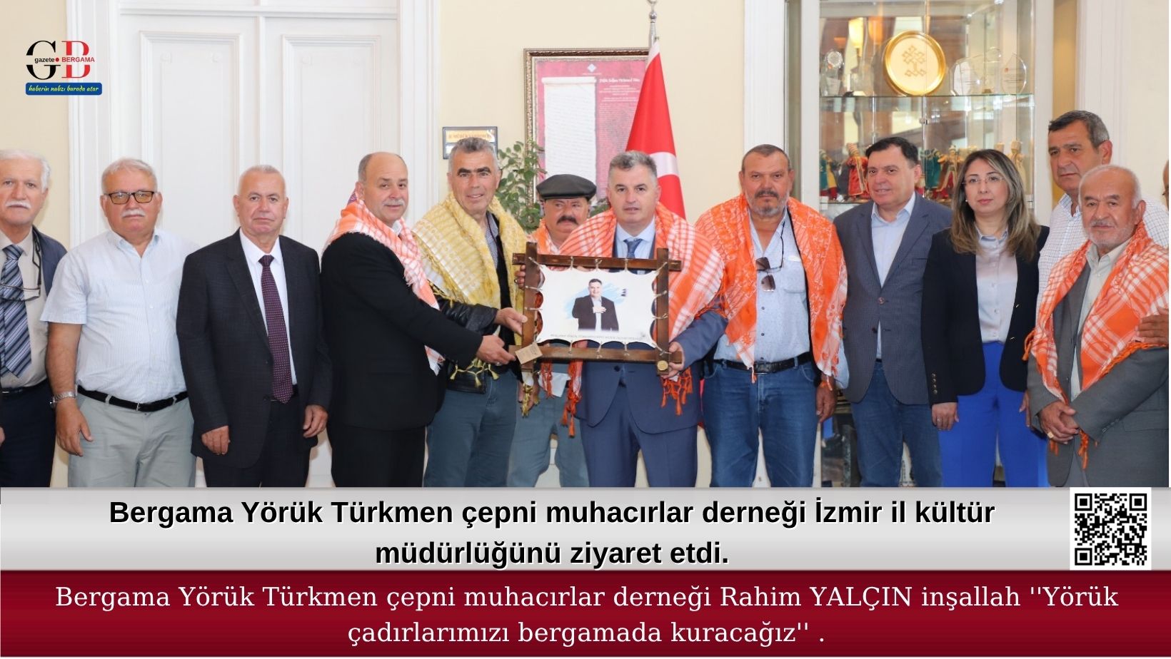 Bergama Yörük Türkmen çepni muhacırlar derneği İzmir il kültür müdürlüğünü ziyaret etdi.