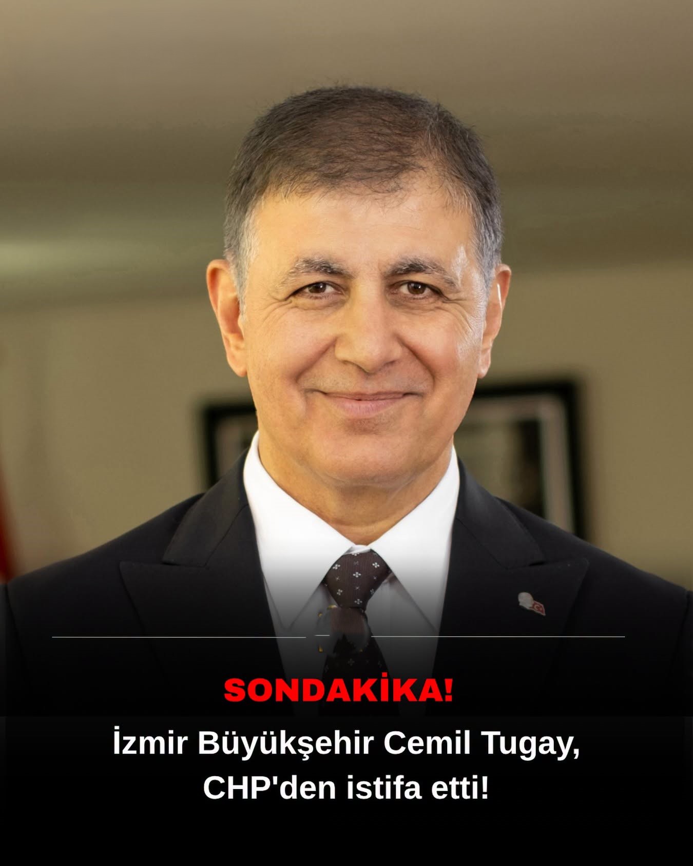 İZMİR BÜYÜK ŞEHİR BELEDİYE BAŞKANI CEMİL TUGAY CHP’DEN İSTİFA ETDİ