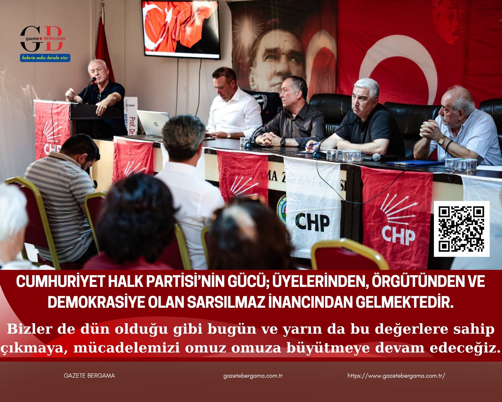 Cumhuriyet Halk Partisi’nin gücü; üyelerinden, örgütünden ve demokrasiye olan sarsılmaz inancından gelmektedir.
