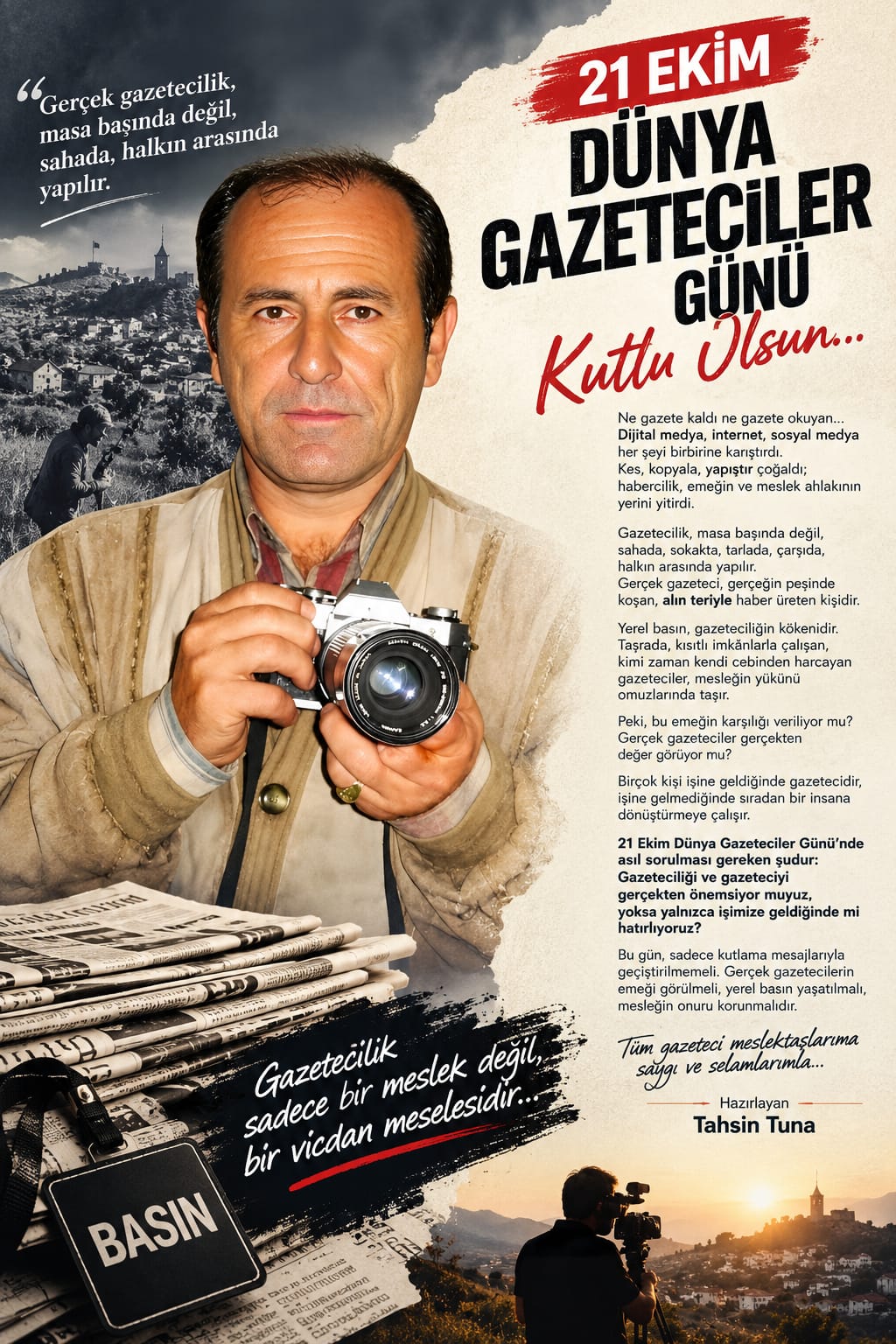 21 EKİM DÜNYA GAZETECİLER GÜNÜ MÜ? BİZ GAZETECİLİĞİ ÇOKTAN UNUTTUK!
